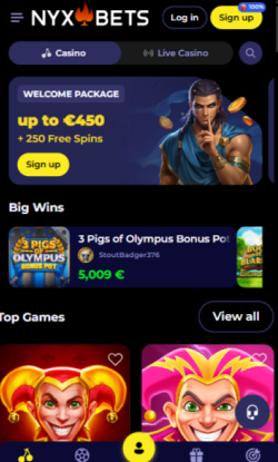 Ga direct voor de gele sign up knop