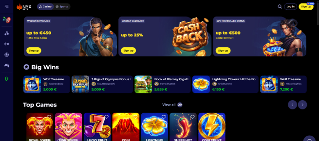 NYX Bets casino betrouwbaar
